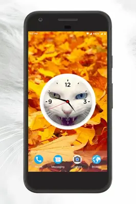 Cat Clock Live Wallpaper android App screenshot 1